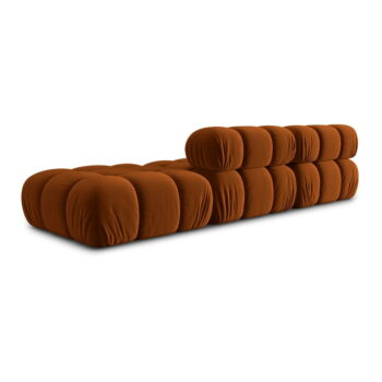 Oranžová zamatová pohovka 282 cm Bellis – Micadoni Home – Obrázok 4