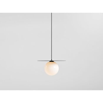 Čierne závesné svietidlo so skleneným tienidlom ø 50 cm Skiva Ball – CustomForm - Image 3