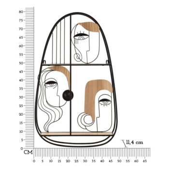 Poschodová polica v čierno-prírodnej farbe 49,5 cm Picassy – Mauro Ferretti - Image 8
