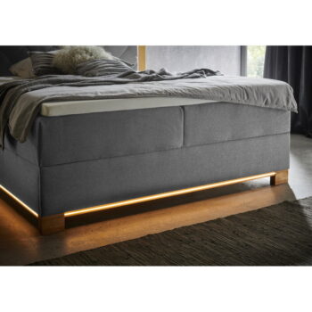 Sivá boxspring posteľ s úložným priestorom 180x200 cm Messina – Meise Möbel - Image 10
