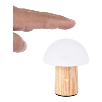 LED stolová lampa z jaseňového dreva so stmievačom v prírodnej farbe (výška  7 cm) Alice – Gingko – Obrázok 5