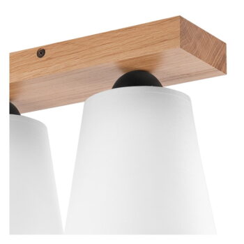 Biele stropné svietidlo s textilným tienidlom ø 15 cm Lula – LAMKUR - Image 5