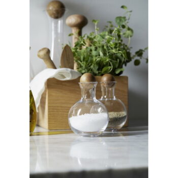Soľnička a korenička Sagaform Oval Oak, 200 ml - Image 3