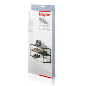 Sivý kovový stojan na topánky – Rayen - Image 5
