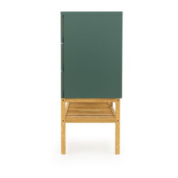 Zelený dvojdverový príborník s 3 zásuvkami s nohami z dubového dreva Tenzo Scoop, šírka 176 cm - Image 6
