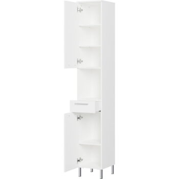 Biela vysoká kúpeľňová skrinka 30x190 cm Arvada - Germania - Image 2