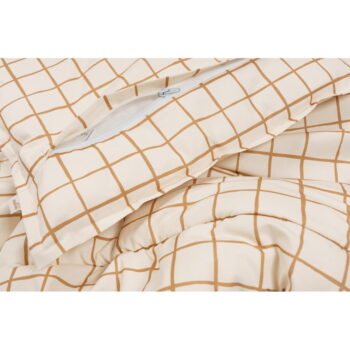 Béžová súprava do postieľky Camel Check – Malomi Kids - Image 7