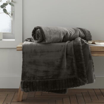 Deka 150x200 cm Velvet and Faux Fur - Catherine Lansfield - Image 2