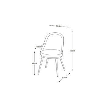 Sivá jedálenská stolička Gain – Unique Furniture - Image 5