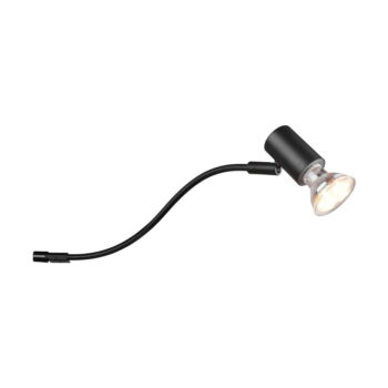 Matne čierne nástenné svietidlo (dĺžka 34 cm) Giada - Trio - Image 4