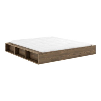 Hnedá dvojlôžková posteľ z borovicového dreva s roštom 180x200 cm Ziggy – Karup Design – Obrázok 4