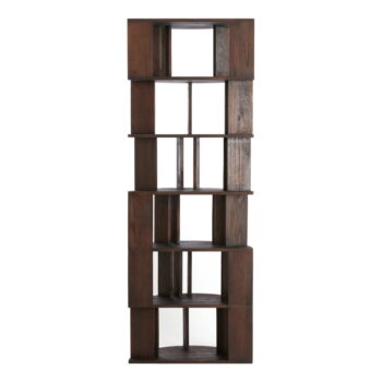 Hnedá knižnica z masívu mindi 76x210x38 cm Louisa – Light & Living - Image 5