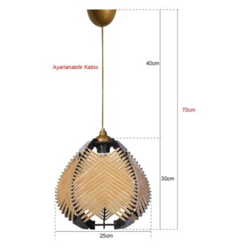 Čierno-béžové závesné svietidlo s textilným tienidlom ø 25 cm – Opviq lights - Image 3