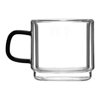 Sklenené hrnčeky v súprave 2 ks na espresso 80 ml Carbon – Vialli Design – Obrázok 4