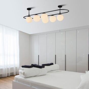 Čierne stropné svietidlo Squid Lighting Elips, dĺžka 124 cm - Image 4