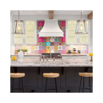 Sada 30 nástenných samolepiek Ambiance Wall Stickers Tiles Azulejos Mariska, 15 × 15 cm - Image 4
