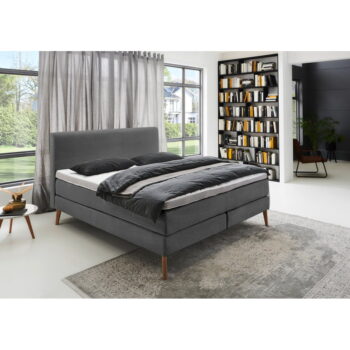 Tmavosivá boxspring posteľ 180x200 cm Linea - Meise Möbel – Obrázok 5