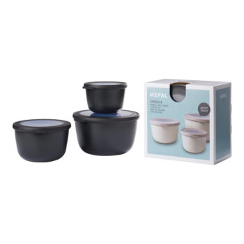 Potravinové škatuľky v súprave 3 ks Nordic black – Mepal - Image 2