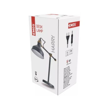 Sivá stolová lampa (výška 56 cm) Harry – EMOS – Obrázok 2