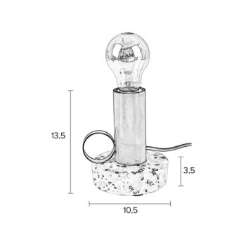 Stolová lampa v zlatej farbe White Label Aria – Obrázok 3