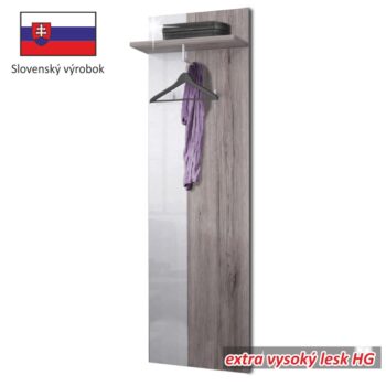 Vešiakový panel RACHEL obsahuje vešiakovú tyč a poličku v hornej časti. Vešiakový panel možno kombinovať s ostatnými prvkami z modelovej rady Rachel. Systém Rachel je sektorová zostava vhodná na zariadenie modernej obývacej izby, spálne, predsiene alebo detskej izby. Ide o kvalitný slovenský…