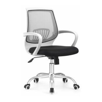 Kancelárske kreslo LANCELOT je ergonomicky tvarované kreslo, ktoré spríjemňuje každodenné sedenie. Sedák je čalúnený vzdušnou sieťovou látkou čiernej farby a operadlo sieťkou sivej farby. Pomocou páčky pod sedákom si možno jednoducho nastaviť výšku sedenia v rozmedzí 46-52,5 cm. Hĺbka sedu je 47 cm.