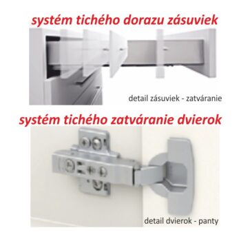 Moderná sektorová kuchyňa LINE je vyrobená z laminovanej DTD v neutrálnom farebnom prevedení, vďaka čomu sa ľahko kombinuje s ďalšími časťami nábytku a doplnkami. Korpus je vo farbe biela a dvierka skriniek vo farbe dub sonoma. Dolné skrinky sa dodávajú s dolnou lištou a pracovnou doskou s hrúbkou…