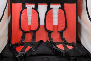 2-miestny príves za bicykel s tlmičom + JOGGER červený
