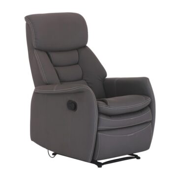 Relaxačné kreslo KOMFY je moderné polohovateľné kreslo s podnožkou, ktoré poskytuje maximálne pohodlie a relax. Kreslo je čalúnené sivou ekokožou. Výška a hĺbka sedu je 49 cm. Nosnosť kresla je 150 kg.