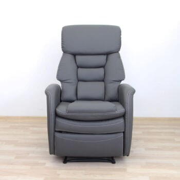Relaxačné kreslo KOMFY je moderné polohovateľné kreslo s podnožkou, ktoré poskytuje maximálne pohodlie a relax. Kreslo je čalúnené sivou ekokožou. Výška a hĺbka sedu je 49 cm. Nosnosť kresla je 150 kg.