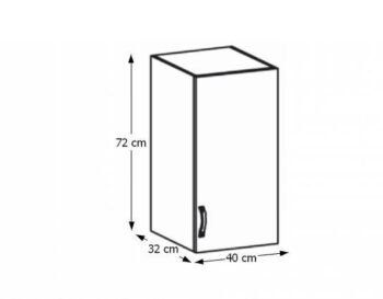 Horná kuchynská skrinka ROYAL G40 L je jednodverová skrinka, ktorú možno kombinovať s ostatnými prvkami z modelovej rady Royal. Rozmery skrinky sú (ŠxHxV): 40x32x72 cm. Systém Royal je elegantná sektorová kuchynská zostava vyrobená v anglickom štýle, ktorú si môžete vyskladať podľa Vašich…