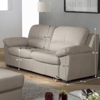 Trojsedačka DANILO je luxusný 3-sed, ktorý je vhodné umiestniť do elegantne zariadenej obývačky. Trojsedačku odporúčame dokúpiť ako doplnok k sedacej súprave Danilo. Je potiahnutá svetlošedou kožou Pampas (Hellgrau M9010), ale zadná časť je čalúnená látkou. Je možné si objednať zo 6 farebných…
