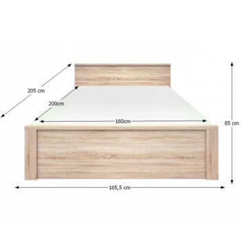 Posteľový rám NORTY TYP 8 160 je pohodlný rám, ktorý možno kombinovať s ostatnými prvkami z modelovej rady Norty. Spacia plocha má rozmery 160x200 cm. Dodáva sa bez roštu a matraca, ktoré je možné doobjednať. Systém Norty je sektorová zostava vyrobená z kvalitnej laminovanej DTD vo farebnom…