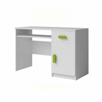 Moderný PC stôl SVEND TYP 8 možno kombinovať s ostatnými prvkami z modelovej rady Svend. Na pravej strane stolíka sa nachádza praktická zásuvka a skrinka uzavretá dvierkami. Na ľavej strane, pod pracovnou doskou, je umiestnená výsuvná doska pre klávesnicu. Systém Svend je sektorová zostava, ktorú…