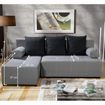 Rohová sedačka MEXX P je štýlová rozkladacia sedačka s úložným priestorom, ktorú možno umiestniť do moderne zariadenej obývačky. Spacia plocha má rozmery 203x127 cm. Jadro sedačky tvoria bonellové pružiny, ktoré poskytujú príjemné sedenie. Do úložného priestoru možno uložiť deky, vankúše či…