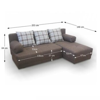 Rohová sedačka MEXX P je štýlová rozkladacia sedačka s úložným priestorom, ktorú možno umiestniť do moderne zariadenej obývačky. Spacia plocha má rozmery 203x127 cm. Jadro sedačky tvoria bonellové pružiny, ktoré poskytujú príjemné sedenie. Do úložného priestoru možno uložiť deky, vankúše či…