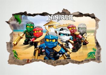 3D nálepka na stenu NINJA GO 74 x 120 cm