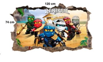 3D nálepka na stenu NINJA GO 74 x 120 cm