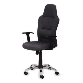 Kancelárske kreslo VAN je pohodlná stolička s ergonomickými podrúčkami, ktorá si nájde miesto vo Vašej kancelárii. Spodná ružica je chrómovej farby, podrúčky sú vyrobené z plastu čiernej farby. Sedák a operadlo sú čalúnené sivou sieťovou látkou. Nosnosť kresla je 110 kg.