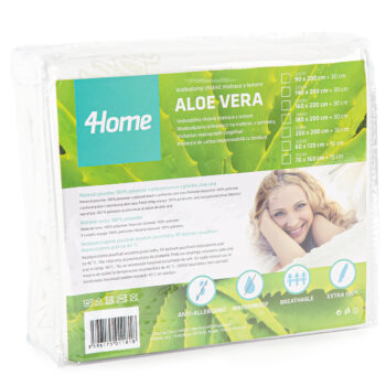 4Home Aloe Vera Nepriepustný chránič matraca s lemom, 160 x 200 cm + 30 cm, 160 x 200 cm