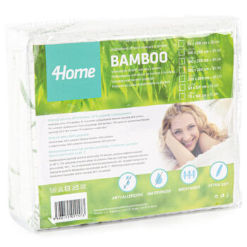 4Home Bamboo Nepriepustný chránič matraca s lemom, 90 x 200 cm + 30 cm, 90 x 200 cm