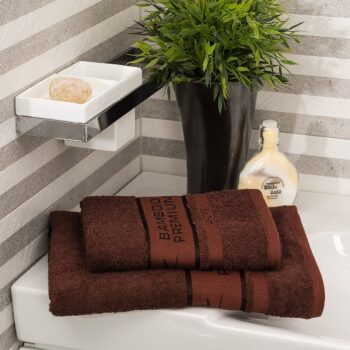 4Home Bamboo Premium uterák tmavohnedá, 50 x 100 cm, sada 2 ks