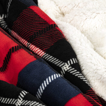 4Home Baránková deka Kocka červená, 150 x 200 cm