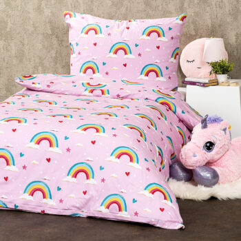 4Home Detské bavlnené obliečky Rainbow, 140 x 200 cm, 70 x 90 cm, 140 x 200 cm, 70 x 90 cm