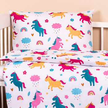 4Home Detské bavlnené obliečky Unicorn, 100 x 135 cm, 40 x 60 cm