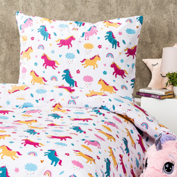 4Home Detské bavlnené obliečky Unicorn, 140 x 200 cm, 70 x 90 cm
