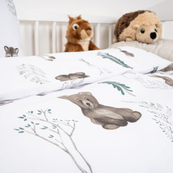 4Home Detské bavlnené obliečky do postieľky Forest Friends, 100 x 135 cm, 40 x 60 cm