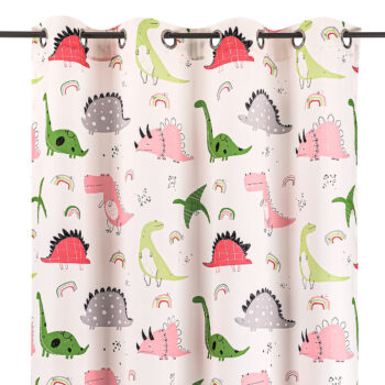 4Home Detský závěs Dino ružová, 140 x 245 cm