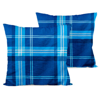 4Home Flanelová obliečka na vankúšik Blue plaid, 40 x 40 cm