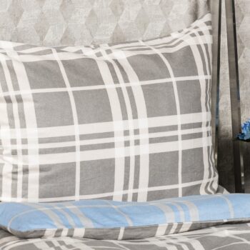 4Home Flanelové obliečky Modrá kocka, 220 x 200 cm, 2 ks 70 x 90 cm